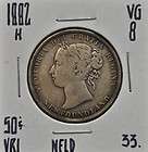 1881 Newfoundland 50 cents F 12, 1919c Newfoundland 50 cent ICCS 