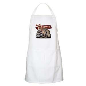  Apron White Toys for Big Boys Lady on Motorcycle 
