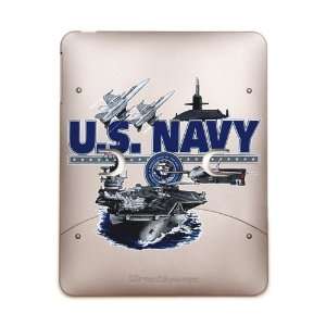   Metal Bronze US Navy with Aircraft Carrier Planes Submarine and Emblem