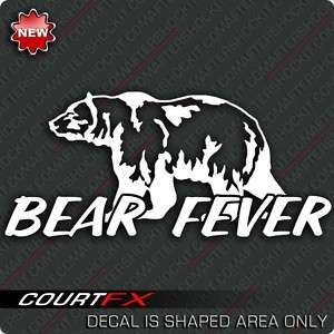 Bear Fever Sticker Grizzly Outfitter Hunting Decal  