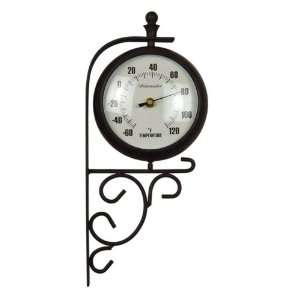   EVESHAM CLOCK AND THERMOMETER 20054 INDOOR OUTDOOR CLOCK THERMOMETER