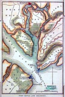Port Royal Beaufort South Carolina Civil War Map  