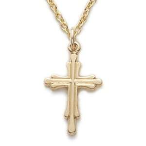    14K Gold Filled Inner Cross on Cross Necklace on 18 Chain Jewelry