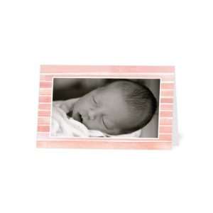  Girl Birth Announcements   Watercolor Stripes By Petite 