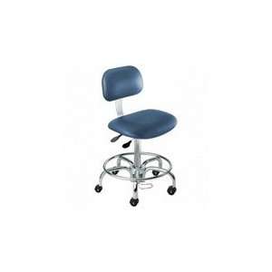   Microcon Vinyl Blue Chair with Casters and Steel Base