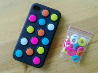 New Colorful Bean Silicone Skin Case fr iPhone 4 OS 4G  