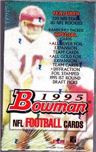 Factory Sealed Bowman Football Boxes 1993 1994 1995 Loaded W/ Gold 