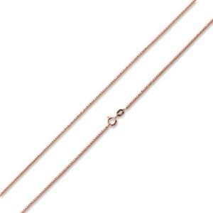  14K Rose Gold Plated Sterling Silver 24 Italian Box Chain 