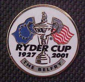 2001 RYDER CUP (THE BELFRY) FLAT Golf Ball Marker  