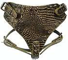 Brand New Snake Skin Leopard Spiked Leather Dog Harnesses 17.5 23.5 