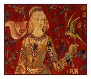 Medieval Lady & Unicorn Taste Detail from Tapestry Counted Cross 