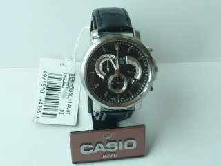 Watch Casio Beside Chronograph Leather Band BEM 506L 1  