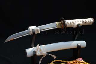 TOP QUALITY JAPANESE SAMURAI SWORD TANTO Clay Tempered Abrasive Sharp 