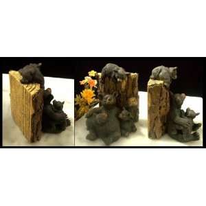  Heavy Set Of Black Bear Bookends