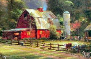 Thomas Kinkade Paintings Sunset at Riverbend Farm G/P  