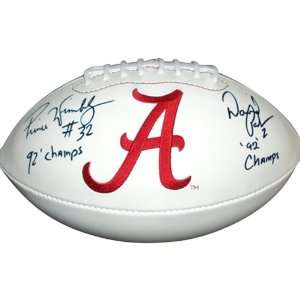 Prince Wimbley and David Palmer Dual Autographed Alabama Crimson Tide 