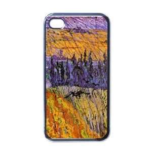   Rain By Vincent Van Gogh Black Iphone 4   Iphone 4s Case Office