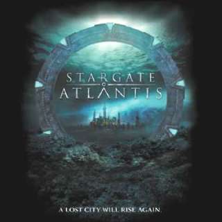 Stargate Atlantis Lost City, Gate & Logo T Shirt, NEW  