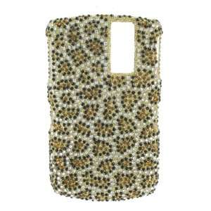  Leopard Cheetah Crystal Art bling cover faceplate for Blackberry 