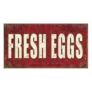  Fresh Eggs Tin Sign (16x8.5)