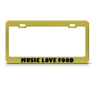   Music Love Food Music Metal license plate frame Tag Folder Automotive