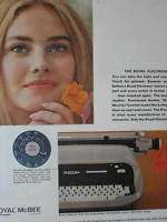 1964 VINTAGE OLD AD ROYAL ELECTRIC TYPEWRITER GIRL  