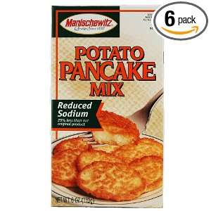 MANISCHEWITZ Reduced Sodium Potato Pancake Mix, 6 Ounce Boxes (Pack of 