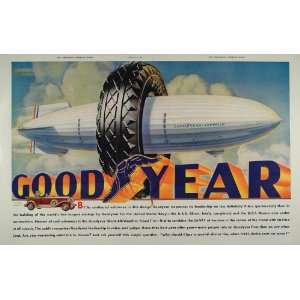   Ad Goodyear Blimp Zeppelin Airship   Original Print Ad
