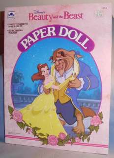 1991 Walt Disney Beauty & The Beast PAPER DOLL BOOK  