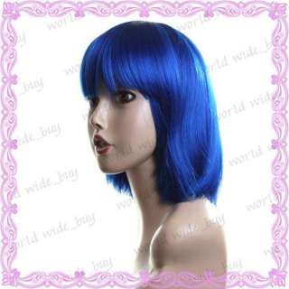 Yewig Straight Hollween Hairstyle Short Dark Blue Wig  
