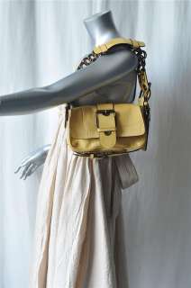 CHLOE Lemon Croc Embossed Leather+Chain Bag Handbag NEW  