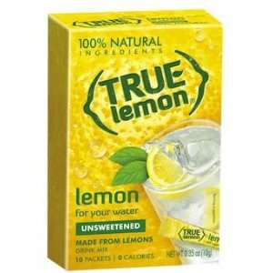   Lemon Unsweetened 100% Natural Drink Mix 10 Ct Packets (Pack of 3