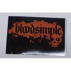  2389 BLOOD SIMPLE (RED) PROMOTIONAL STICKER Everything 