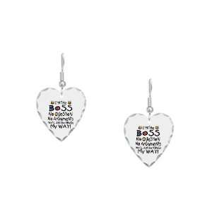  Earring Heart Charm Im The Boss Well Just Do Things My 