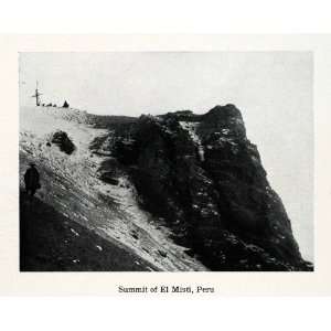  1915 Print Summit El Misti Peru Stratovolcano Mountain 