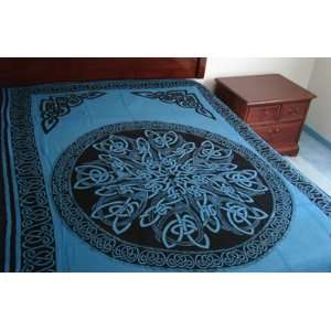  Knot Mandala Blue/Black Tapestry 
