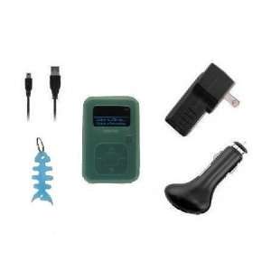 Clip Plus Includes Green Silicone Skin Case Cover, USB Home / Travel 