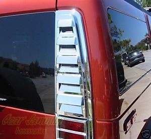 H2 Chrome REAR VENT COVER taillight tail intake bezels  
