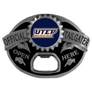  UTEP Miners Silver Official Tailgater Bottle Opener Belt 