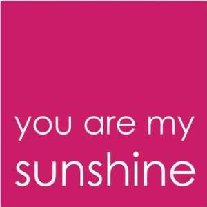   Sunshine Limited Edition Wall Art Text Panel in Pink