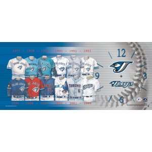  Toronto Blue Jays 7x16 Jersey Evolution Clock