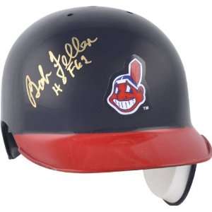  Bob Feller Cleveland Indians Autographed Mini Helmet with 