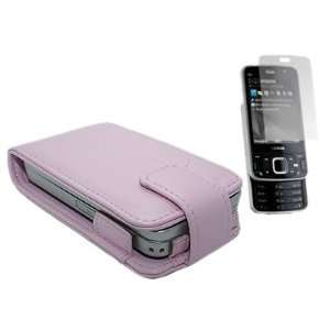   Cover Skin & LCD Screen Protector For Nokia N96   Pink Electronics