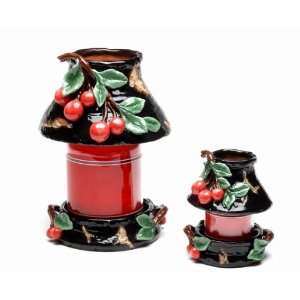 Spring   Terra Cotta Pottery Cherry   Small Cherry Jar Shade & Jar 