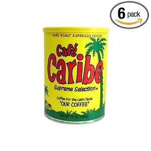 Cafe Caribe Espresso Coffee, 10 Ounce Cans (Pack of 6)  