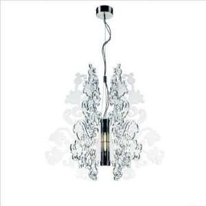 Terzani Anastacha One Light Pendant and Clear Diffuser with Canopy