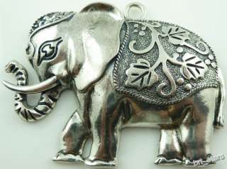 5PCS Tibetan silver Big Elephant charms Pendants 75mm  