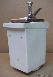 Vintage Vanilla Syrup Dispenser Deco Chrome FISCHMAN PA  