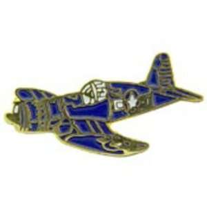  F 4U Corsair Airplane Pin Blue 1 1/2 Arts, Crafts 