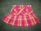 orange plaid skirt  